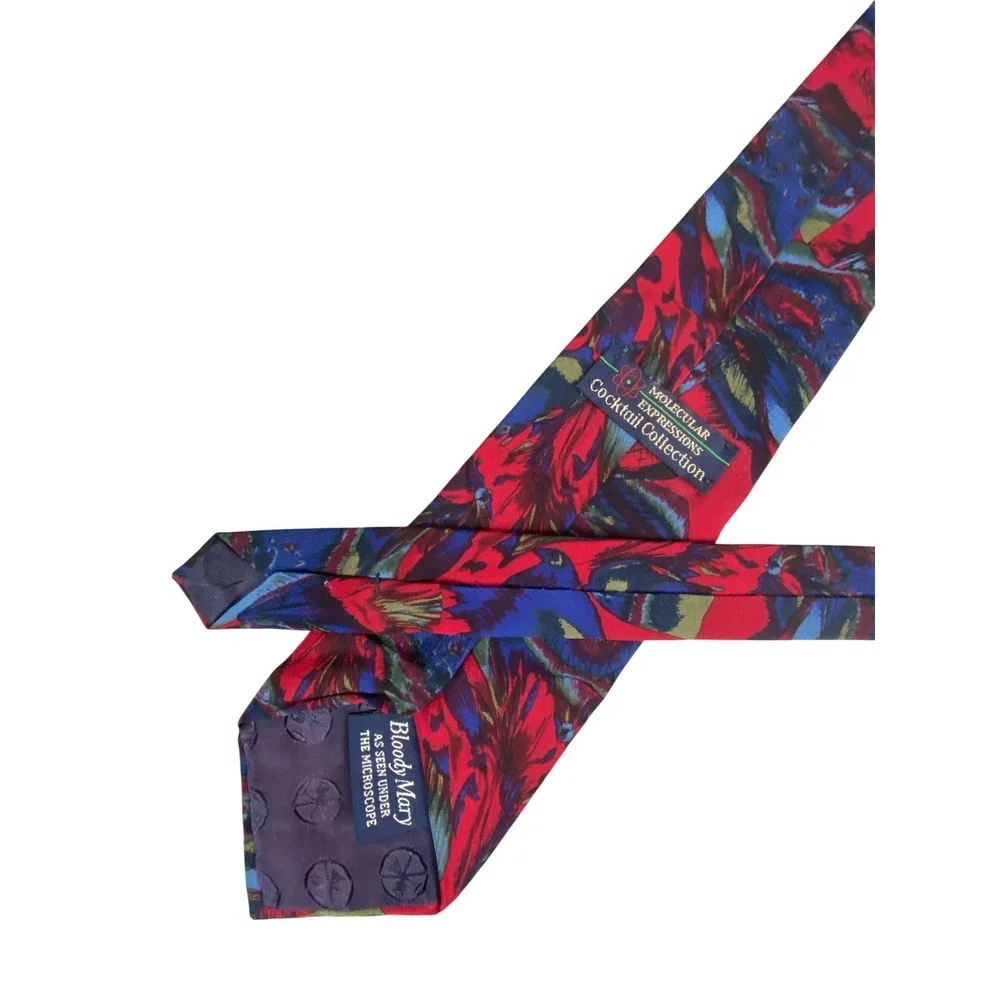 Stonehenge Mens Tie Bloody Mary Cocktail Collection Silk Artsy‎ Red Blue 57x4